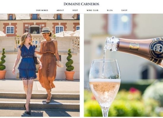 A Perfectly Curated Website of Domaine Carneros